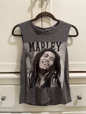 Zion Rootswear Grey Bob Marley Tank Women's S NWT